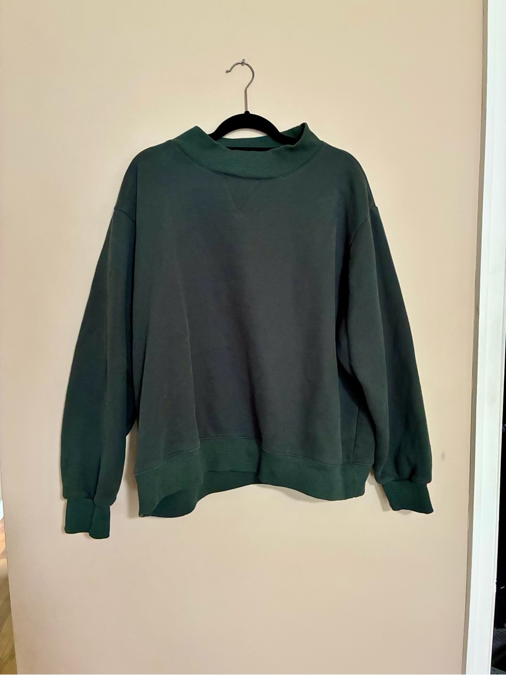 PARKE Women’s Crewneck Sweater in Dark Green - Picture 2 of 6